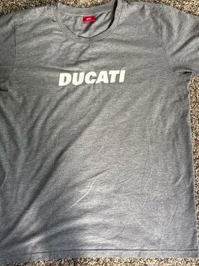 Ducati Men's Short-Sleeve Gray Logo Tee